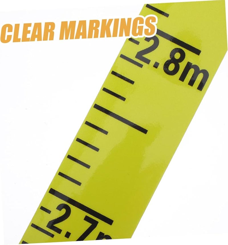 Cabilock 3 Meter Self Adhesive Water Level Scale Sticker Tape for Pools Yellow - Image 3